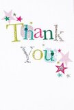 There's a tender, uplifting spirit in this thank you card-its very design seeming to reach out and lift spirits with every glance, just as Woodside Park's inviting streets bring neighbours together. 'Thank You' is written in lively, colourful lettering-shimmering silvers, glowing golds, spring greens, and cheerful sky blues-each letter adorned with hand-drawn patterns, delicate dots, or stitched effects calling to mind the handmade traditions of local artisans. Twinkling stars in pink, teal, and subtle silver encircle the words, imbuing the card with a celebratory, heartfelt energy. The crisp white backdrop provides a calm serenity, setting off the colours and lively flourishes with simple elegance. The card's gentle, whimsical design strikes the perfect balance between sincerity and playfulness, making it an ideal partner to a gratitude-filled bouquet delivered within the community. Every element suggests a moment of appreciation and warmth-echoing the simple joys of neighbourly exchanges and the enduring friendships nurtured around Woodside Park.